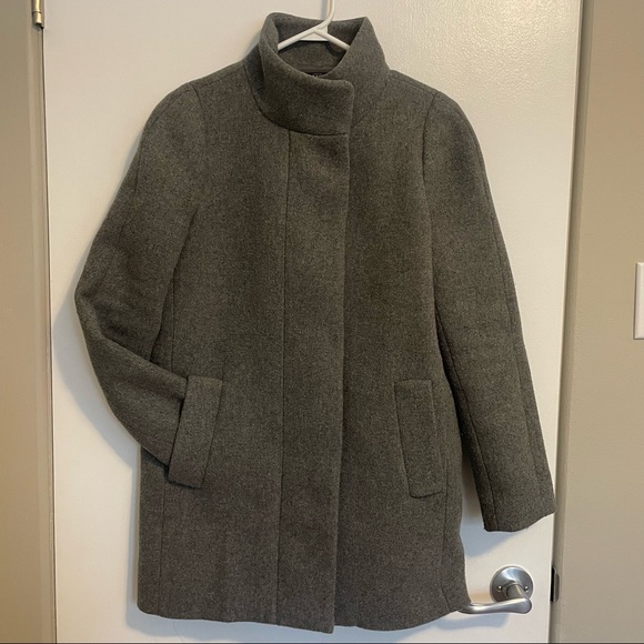 J.Crew city Coat Mercantile Grey jacket peacoat - Picture 3 of 9